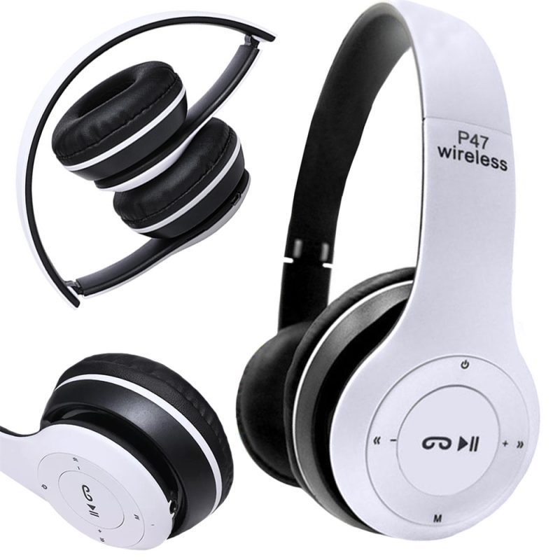 eng pl Wireless headphones p47 bluetooth microphone mp3 3038 1