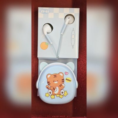 هندزفری عروسکی کيف دار xy-68 tiger ببر hello