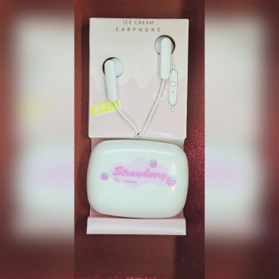 هندزفری عروسکی کيف دار xy-73ice cream توت فرنگی