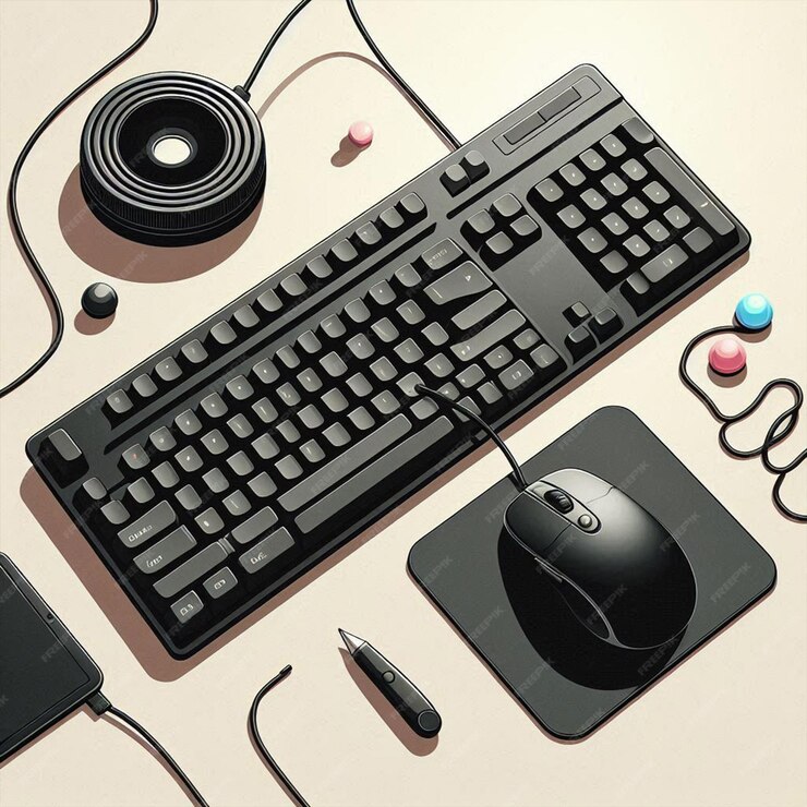 keyboard mouse are table with mouse keyboard 1260218 15617