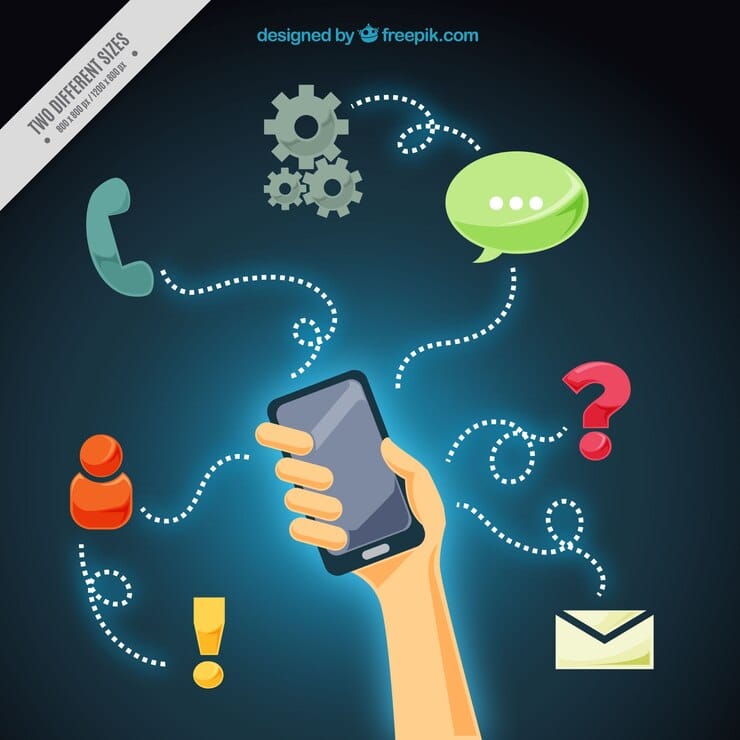 mobile background with contact elements 23 2147606746